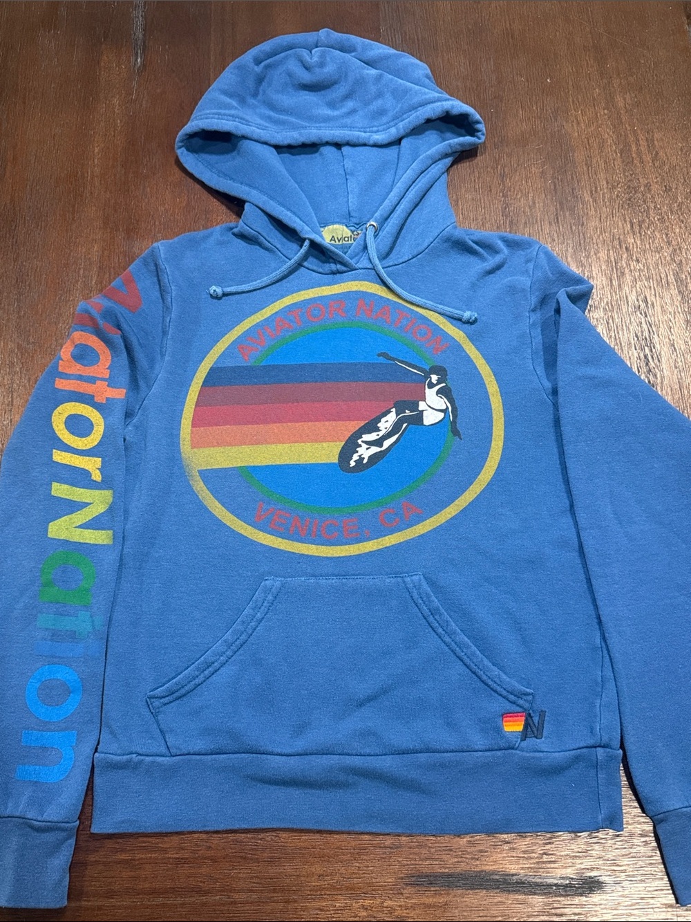 Aviator Nation Malibu Hoodie Blue Size XS